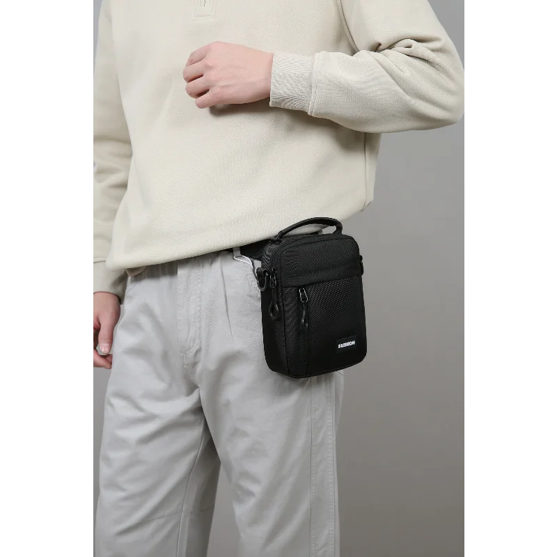 Men's Crossbody Bag Multi-Pocket Large Capacity Waterproof Oxford Shoulder Sling Pouch Business Travel Daily Commute Organizer