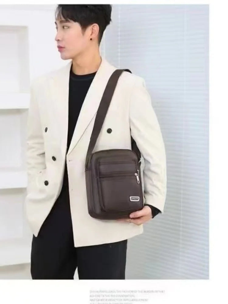Unisex Outdoor Chest Bag - Multi-Layer Large-Capacity Stylish Oxford Cloth Crossbody Bag, Casual Multifunctional Sports Shoulder Strap with Adjustable Zipper Closure and Anti-Theft Design, Suitable for Daily Commuting, Outdoo