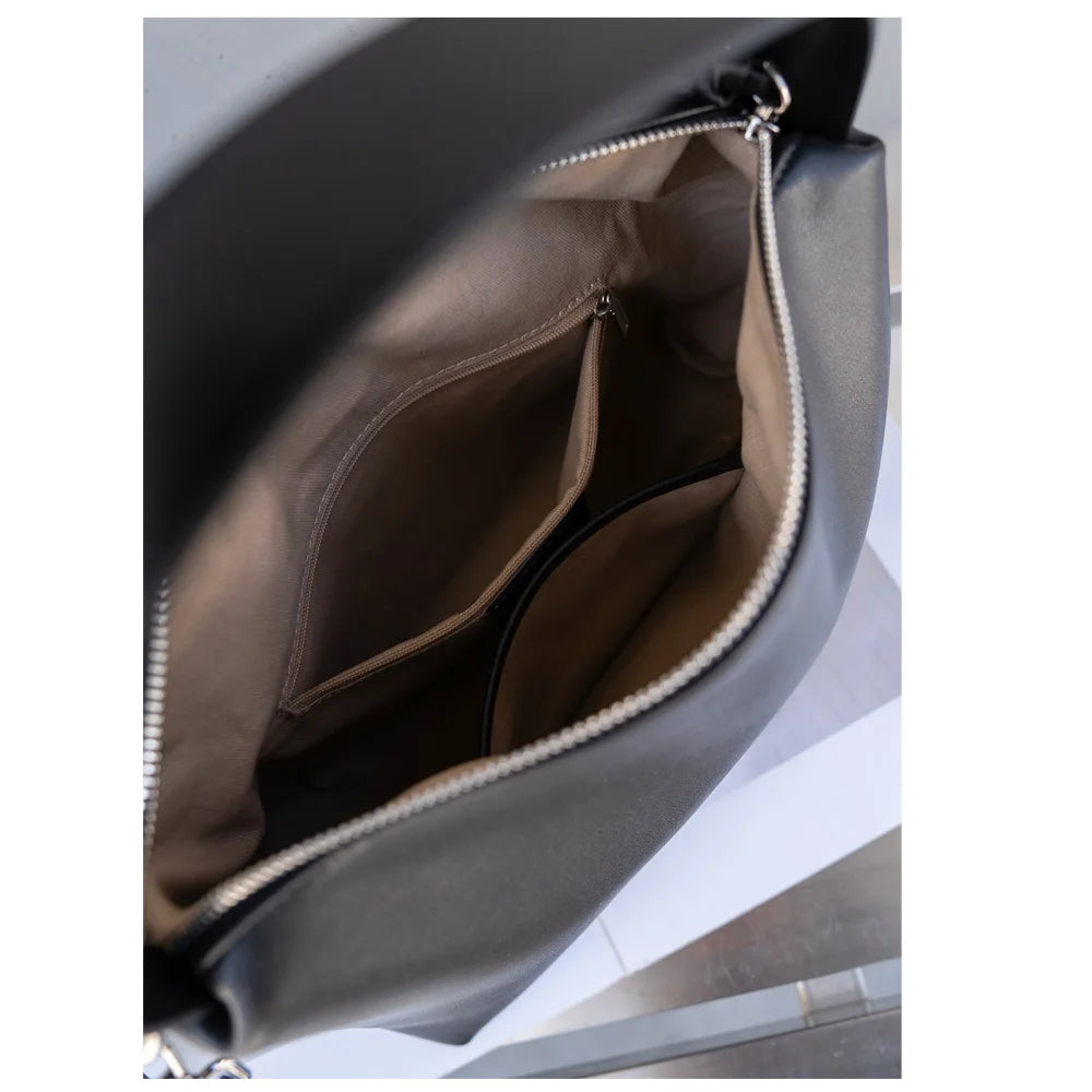 Genuine Grade Autumn Winter Big Boston Luxury Designer Tote Soft Matte Suede Leather Women Handbag Female Shoulder Crossbody Bag