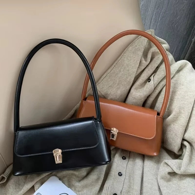 Luxury Brand Crossbody Bags for Women Fashion Design Underarm 2025 Woman Shoulder Bag Female Handbag and Purses Solid Color