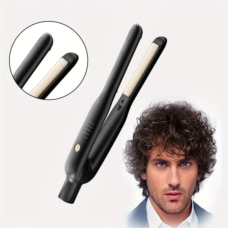 Professional Hair Straightener-Ionic Flat Iron with Negative ions men's hair styler, Anti-Scald Handle for Frizz-Free Styling