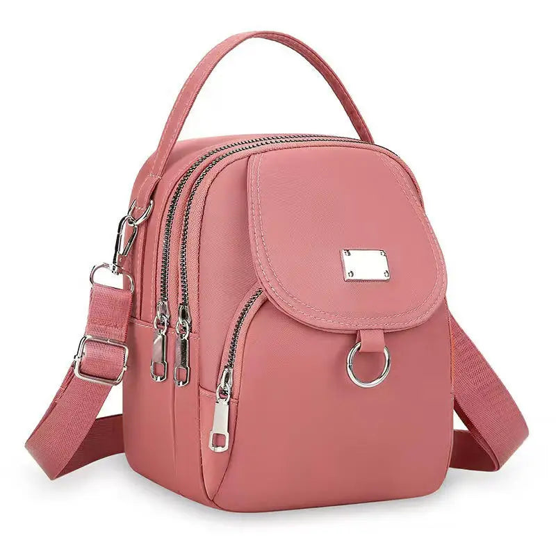 Fashion Simple Oxford Women's Crossbody Bag with Multiple Zipper Pockets Casual Mini Shoulder Bag with Chic Design for Daily Use
