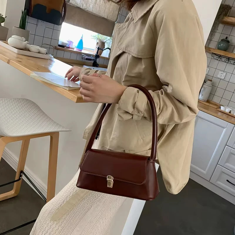 Luxury Brand Crossbody Bags for Women Fashion Design Underarm 2025 Woman Shoulder Bag Female Handbag and Purses Solid Color