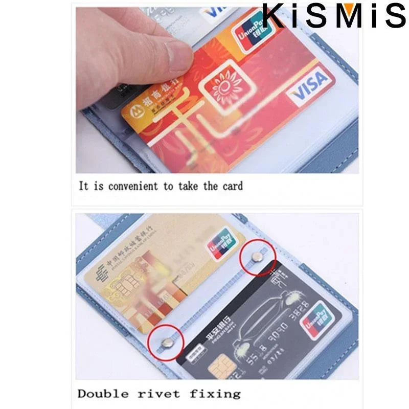 Slim Minimalist PU Leather Card Holder - 26 Card Slots Organizer Wallet, Compact and Stylish Accessory for Men and Women