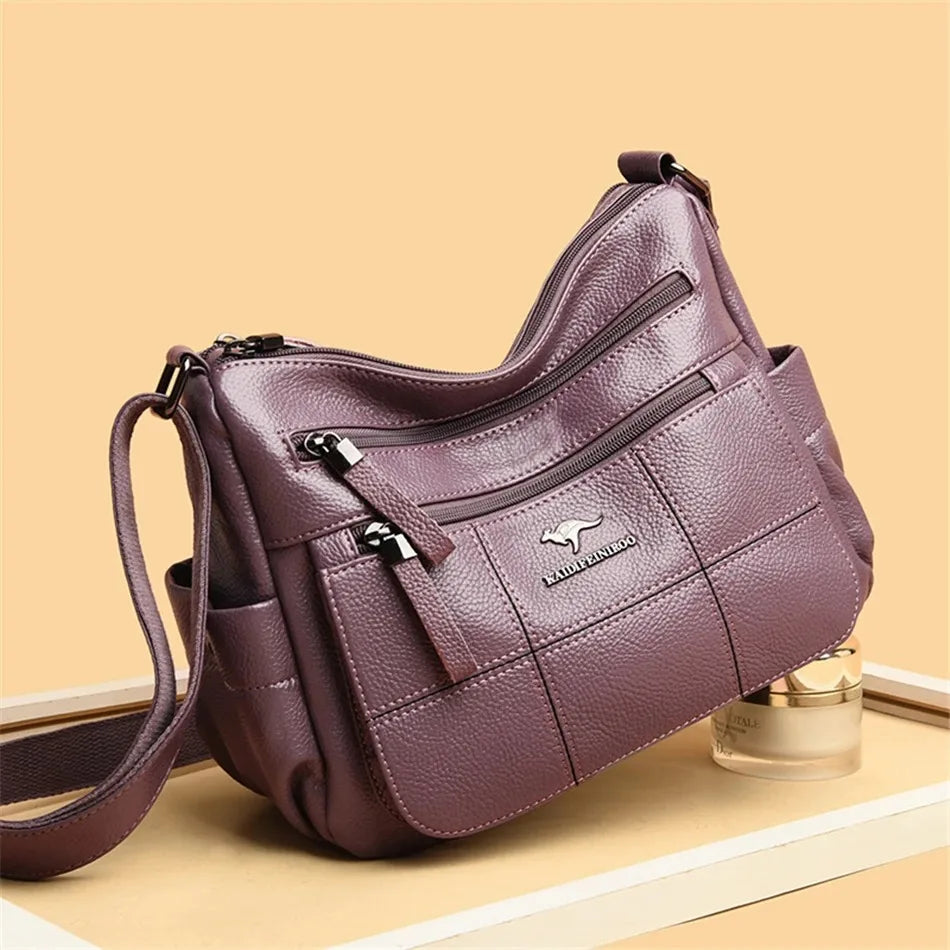 High Quality Soft Leather Luxury Purses and Handbags Women's Bag Designer Multi-pocket Crossbody Shoulder Bag for Women 2024 Sac