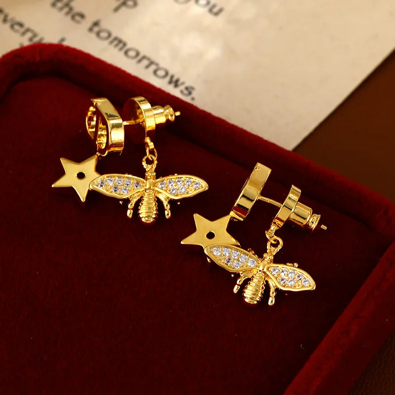 Star Zircon Earrings | Premium 925 Sterling Silver Needle Studs | Dual-Wear Design for Women | Sparkling Cubic Zirconia