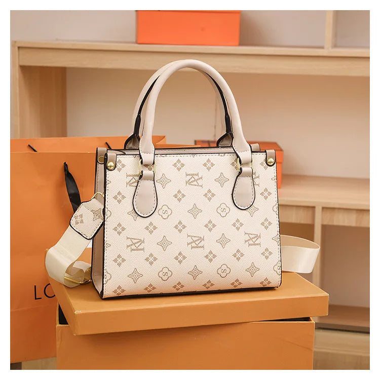 Elegant Ladies Handbag Retro Printed Crossbody Bag for Women Luxury Designer Leather Material Messenger Handbag for Travel