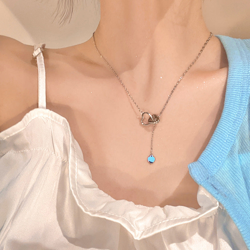 1PC New Elegent Silver Color Crystal Star Moon Necklace Charm Pendant Choker Necklace For Girl Women Statement Wedding Jewelries