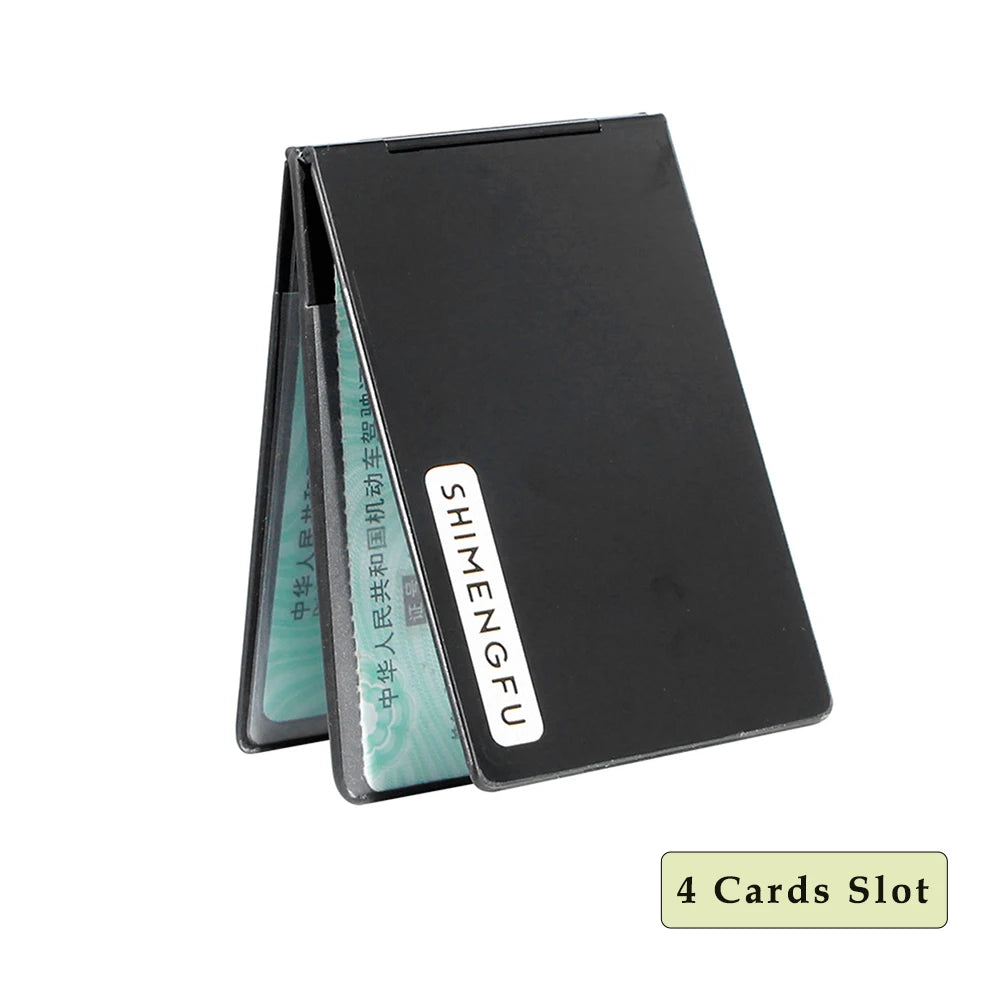 Aluminum Alloy Ultra-thin Card Holder Mini Wallet Driver License ID Cover Bag Driving Cardholder Women Slot Bank Card Package
