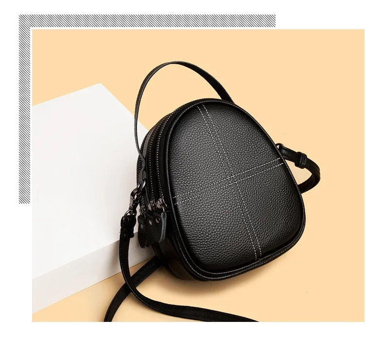 Fashionable High-end Texture Crossbody Bag Hot Sale Genuine Leather Women's Shoulder Bag Mini Mobile Phone Coin Purse Handbag