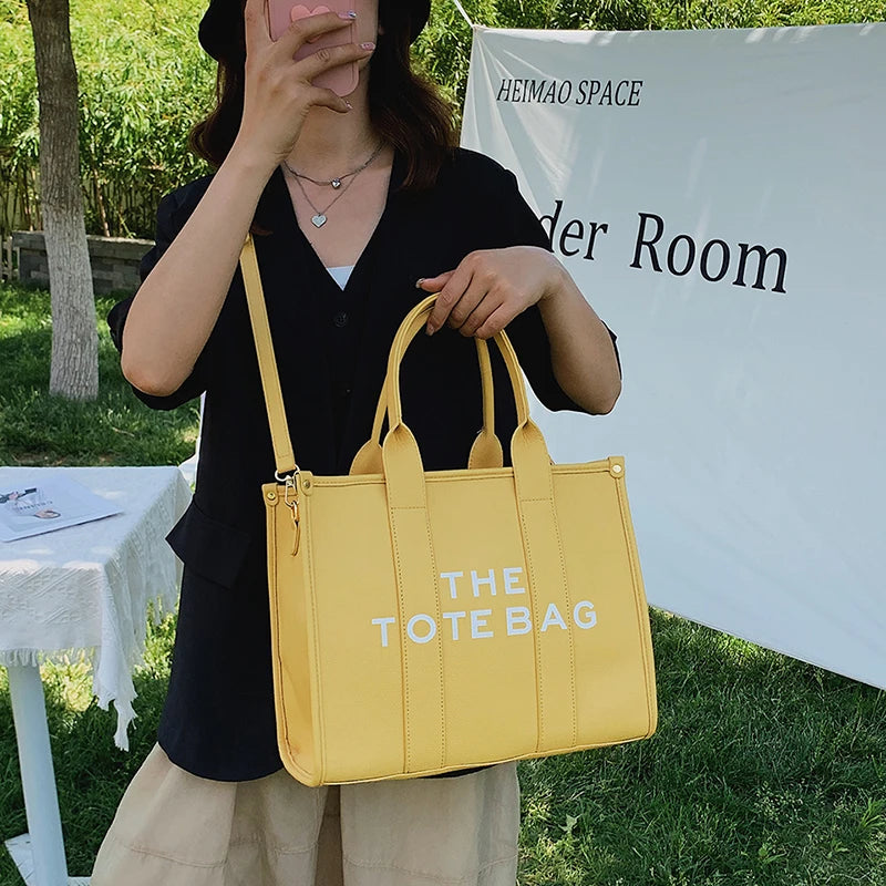 The tote bag For Women Crossbody Female Handbag New Solid Words Lette Leisure Large Bag,Luxury Fashion bag,designer bag for PU