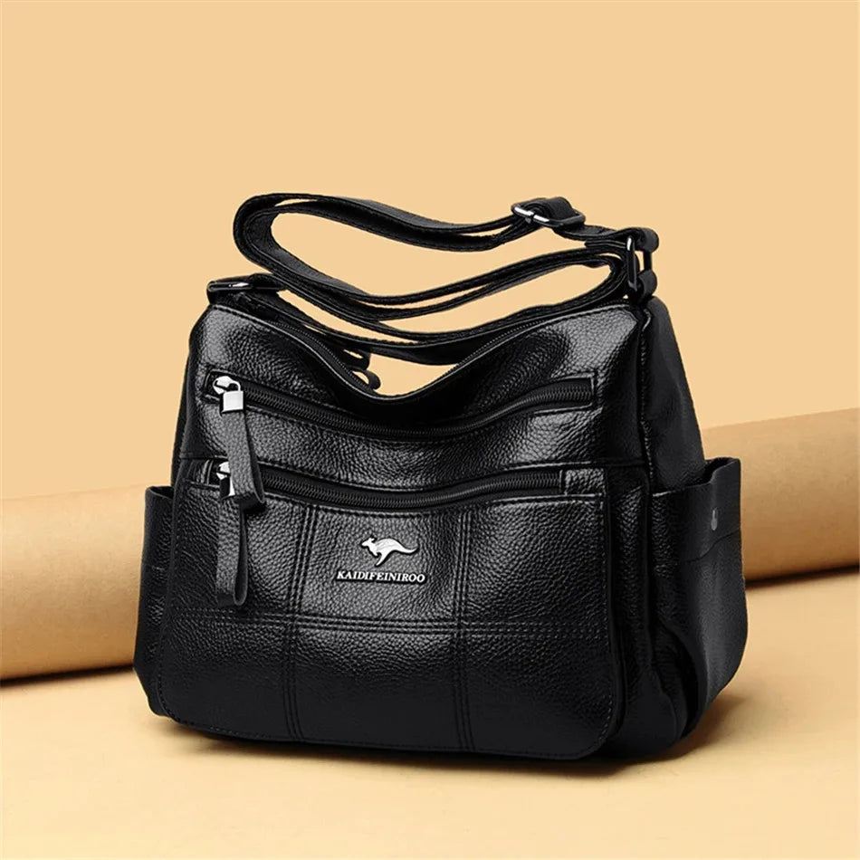 High Quality Soft Leather Luxury Purses and Handbags Women's Bag Designer Multi-pocket Crossbody Shoulder Bag for Women 2024 Sac