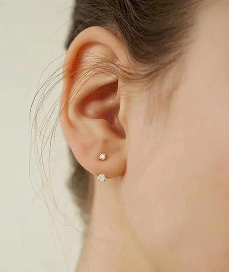 Dazzling Zircon Back Hanging Earring Stud Jackets Earrings For Women Niche Design Daily Accessories  Party Wedding Jewelry Gift