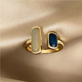 Luxury-luxurious and cool-distant style adjustable opening ring for women, a niche design.