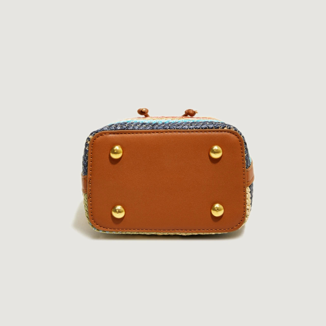 2 Pcs/set Bucket Design Crossbody Bag 2025 Boho Beach Shoulder Purses and Handbags Summer Colorful Straw Bolsa Feminina New