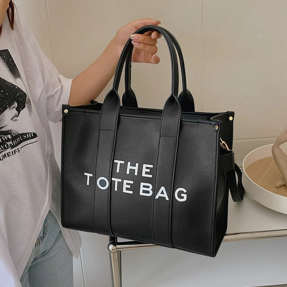The tote bag For Women Crossbody Female Handbag New Solid Words Lette Leisure Large Bag,Luxury Fashion bag,designer bag for PU