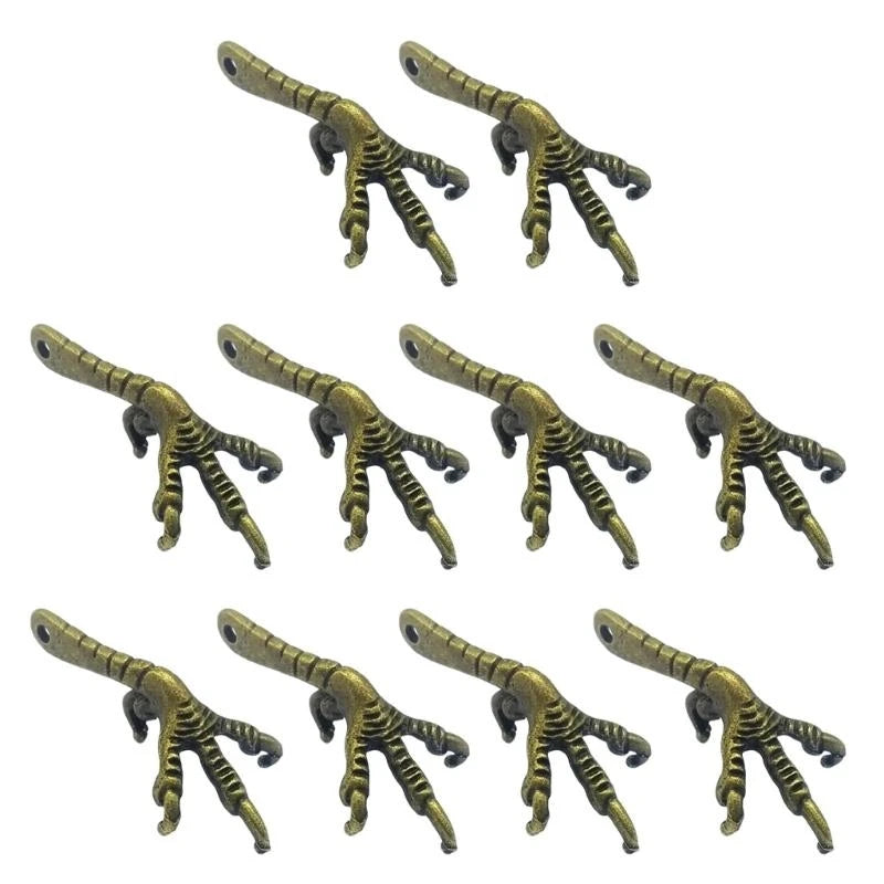 10PCS Antique Bird Claw Pendant Bird Claw Necklace Pendant Alloy Texture