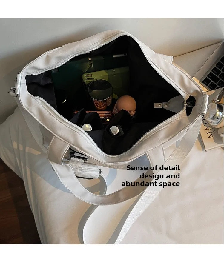 Trendy Crossbody Shoulder Bags for Women Large Capacity Commutre Tote Bag College Style Texture Versatile and Simple Storage Bag