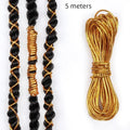 Dreadlock Braids Silver Gold Braiding Hair Deco Styling Shimmer Stretchable African Braids Braided Elastic Cord Hair Accessories