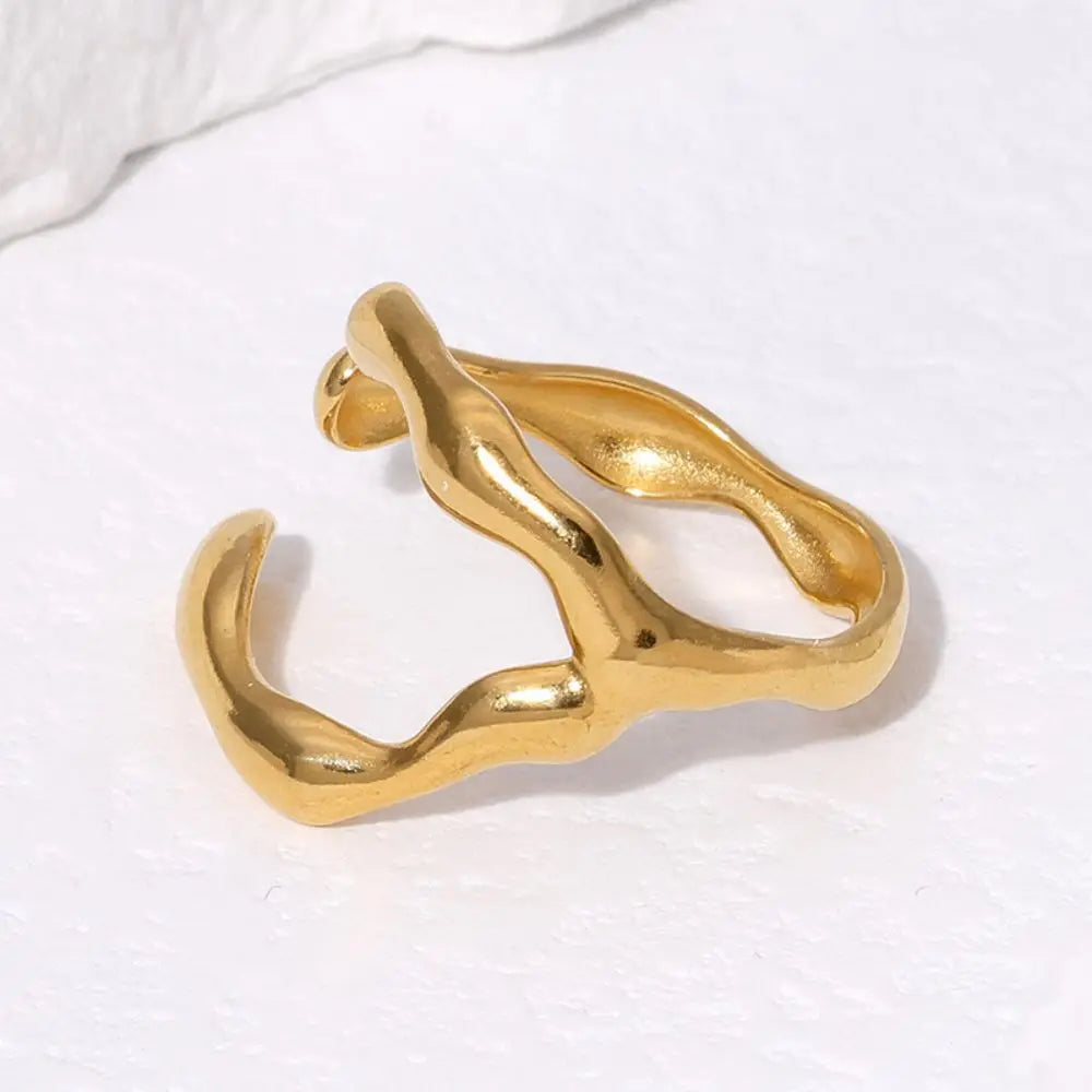 Simple Stainless Steel Adjustable Women's Ring Statement Jewelry for Women Designer Opening Finger Ring Wholesale Dropshipping