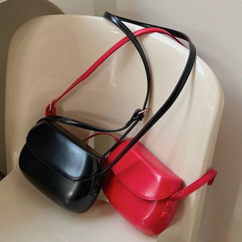 2025 Flap Crossbody Bags Women Mini PU Leather Shoulder Purses and Handbags for Girls Ladies Phone Simple Solid Designer Bag
