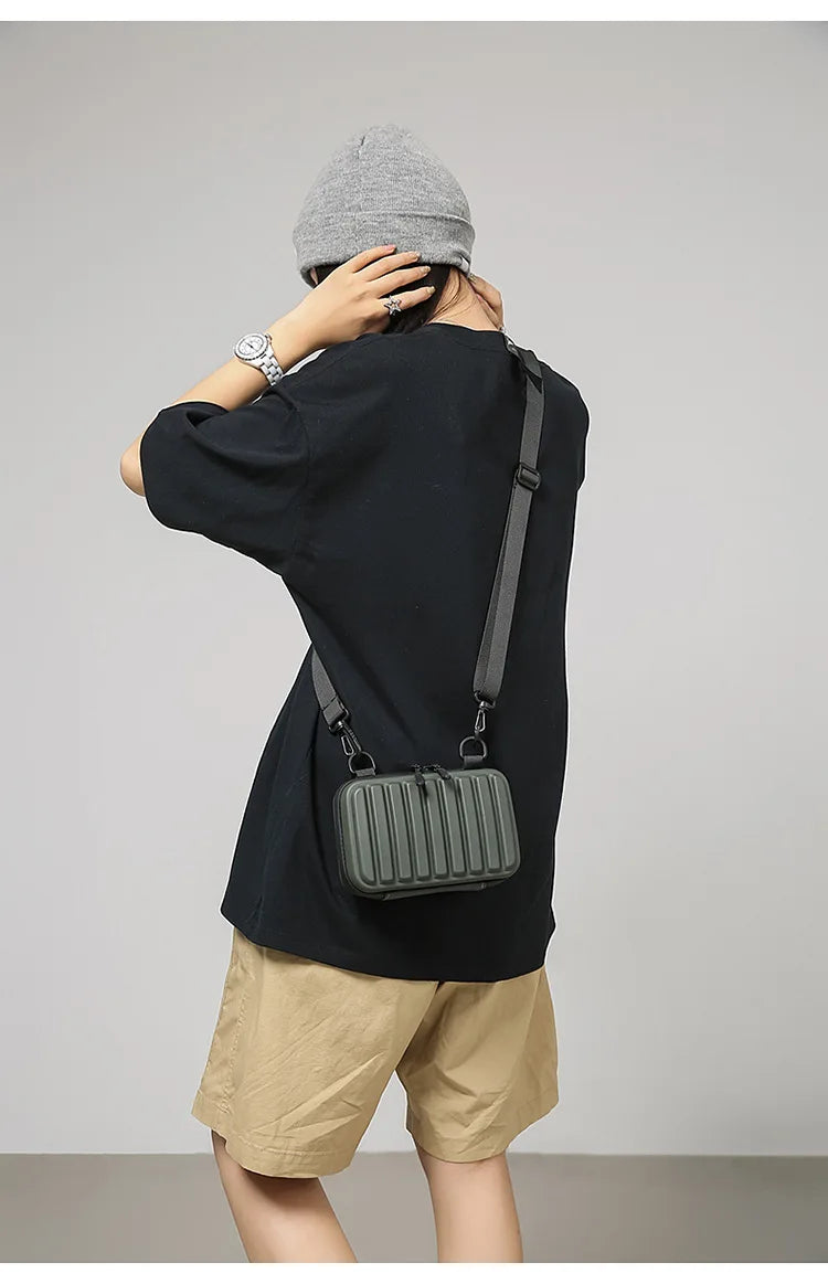 New Design Men's Crossbody Bag Fashion Box Shape Crossbody Bag For Men Women Mini Shoulder Messenger Bag Small Square Handbags