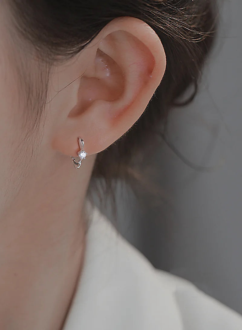 925 Sterling Silver Zircon Ring Stud Earrings For Women Wedding Elegant Luxury Designer Jewelry Wholesale Prevent Allergies