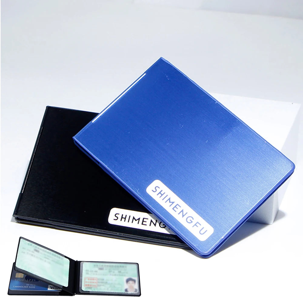 Aluminum Alloy Ultra-thin Card Holder Mini Wallet Driver License ID Cover Bag Driving Cardholder Women Slot Bank Card Package
