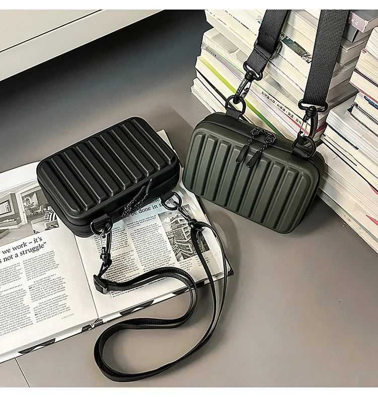 New Design Men's Crossbody Bag Fashion Box Shape Crossbody Bag For Men Women Mini Shoulder Messenger Bag Small Square Handbags