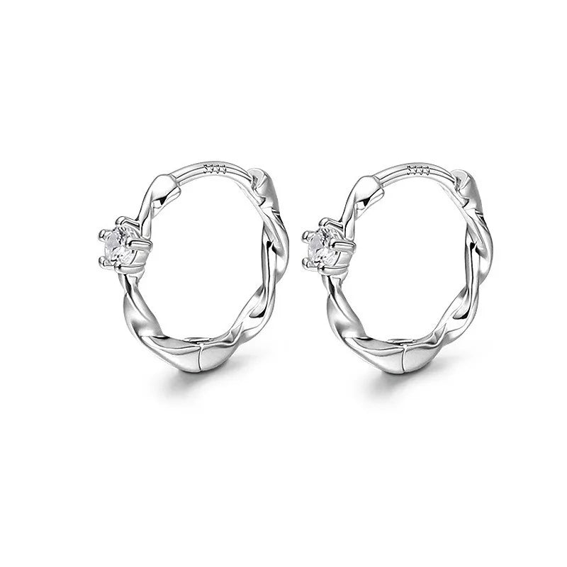 925 Sterling Silver Zircon Ring Stud Earrings For Women Wedding Elegant Luxury Designer Jewelry Wholesale Prevent Allergies