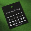 24 Pairs Shiny Zircon Stud Earrings Set for Women Men Daily Versatile Chic Silver Color Crystal Ear Jewelry Accessories