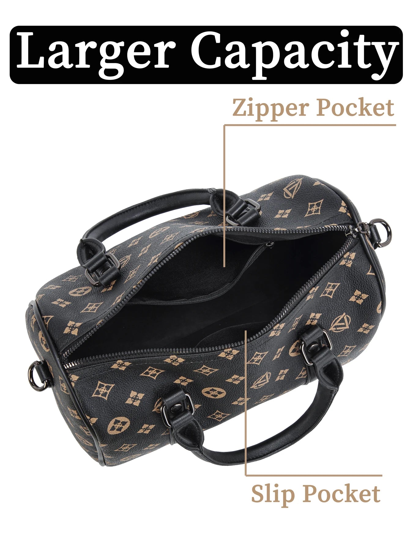 Men's Crossbody Bag Black Sling Bag for Men, Large Capacity Shoulder Bag, Stylish Multifunctional Handbag for Men Design