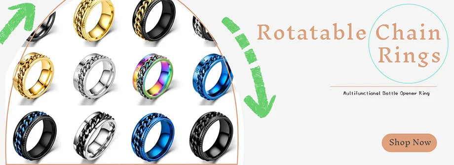 Luxury Rotating Anxiety Animal Rings for Women Spinner Fidgets Cute Flower Heart Dragonfly Anti Stress Ring Wedding Jewelry