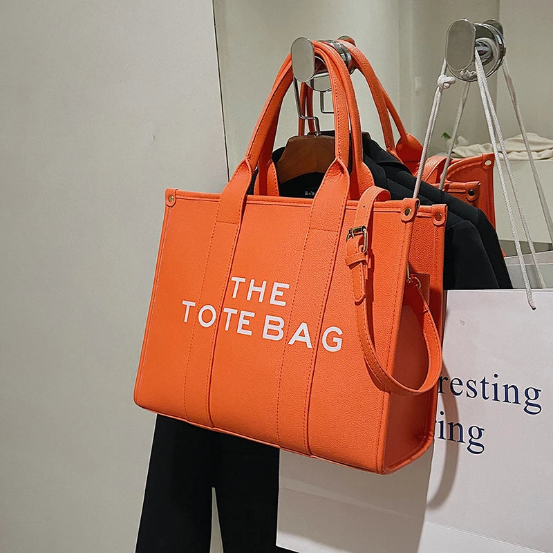 The tote bag For Women Crossbody Female Handbag New Solid Words Lette Leisure Large Bag,Luxury Fashion bag,designer bag for PU