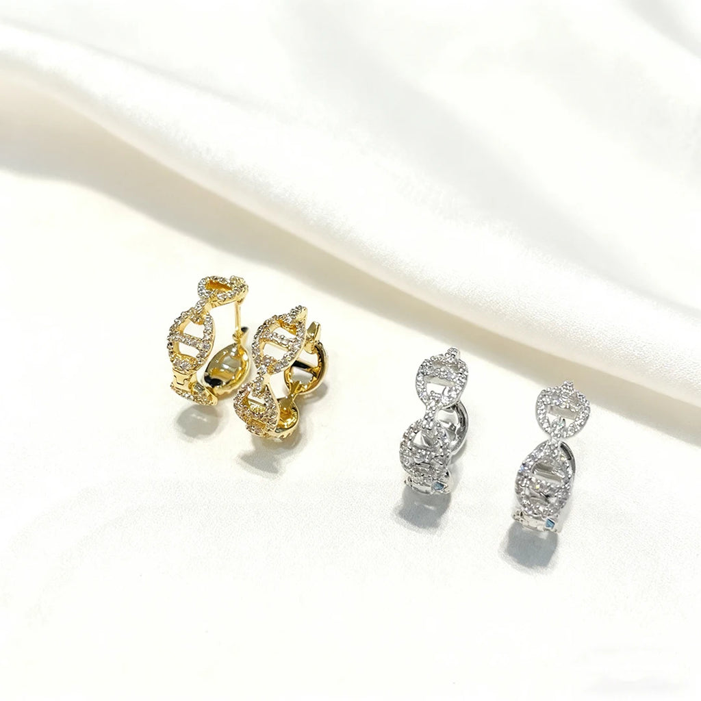 New 925 Sterling Silver Zircon Inlaid Women's Earrings, A Fashionable And Niche Gift.