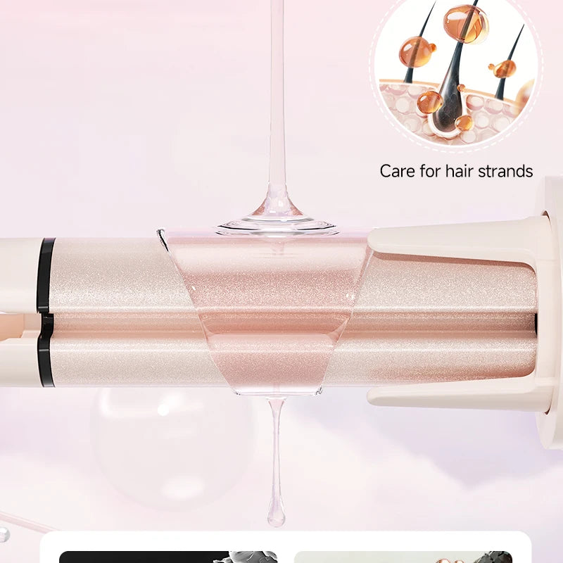 Automatic Hair Curler Negative Ion Ceramic Curling Iron - 40mm Large Wave Perm for Home Use, Lazy Person Electric Curling Wand
