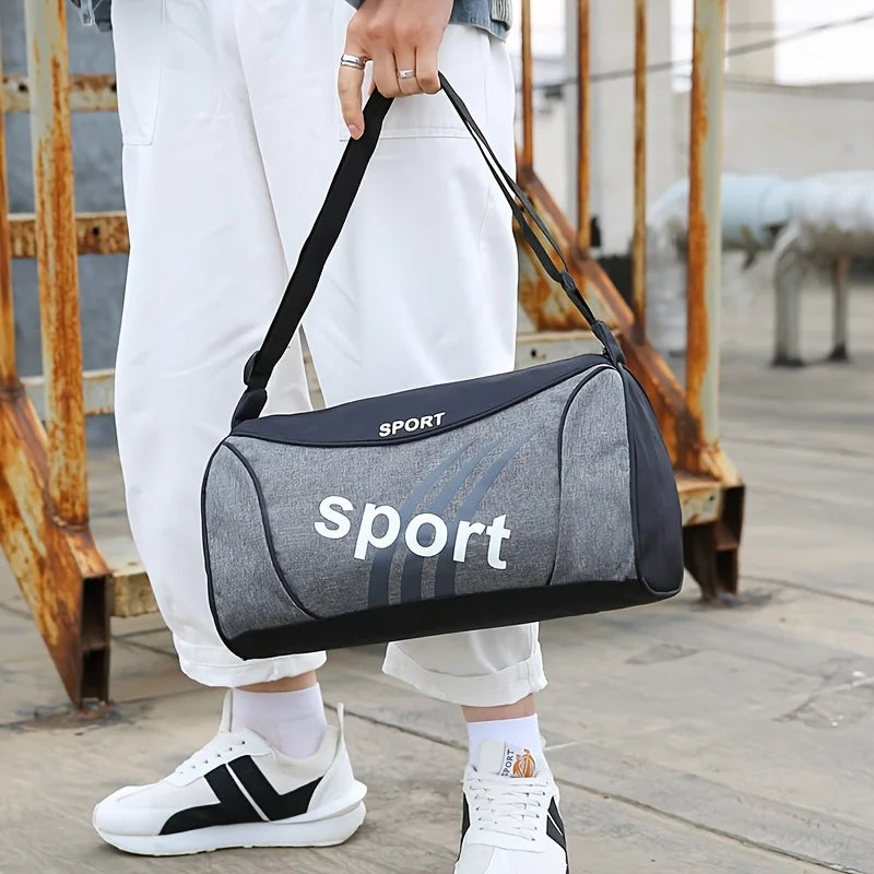 Fashionable Nylon Crossbody Bag for Men with Stylish Letter Design Outdoor Travel Shoulder Pack
