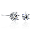 12/1 Pairs Shiny Zircon Stud Earrings Set for Women Men Daily Versatile Chic Silver Color Crystal Ear Jewelry Gifts Accessorie