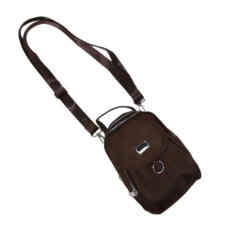 Fashion Simple Oxford Women's Crossbody Bag with Multiple Zipper Pockets Casual Mini Shoulder Bag with Chic Design for Daily Use
