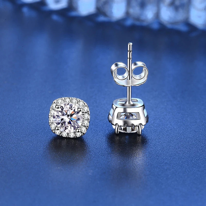 Zircon Earring Stud for Women And Men S925 Sterling Silver 18K Plating Earrings D Color VVS1 As Shinning As Diamond Jewelry