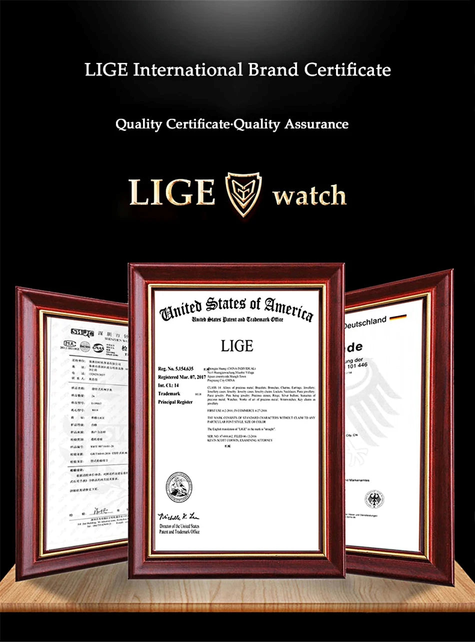 LIGE Luxury mechanical Watches Automatic wristwatches Date Luminous Waterproof Hollow TourbillonMen Watch Relogio mecanico reloj