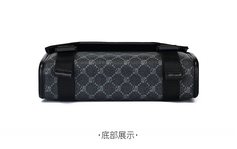 2026 New Design Shoulder Bag Men Crossbody Bag Fashion Business PU Leather Shoulder Bag Male Mobile Phone Bag Purses Handbags