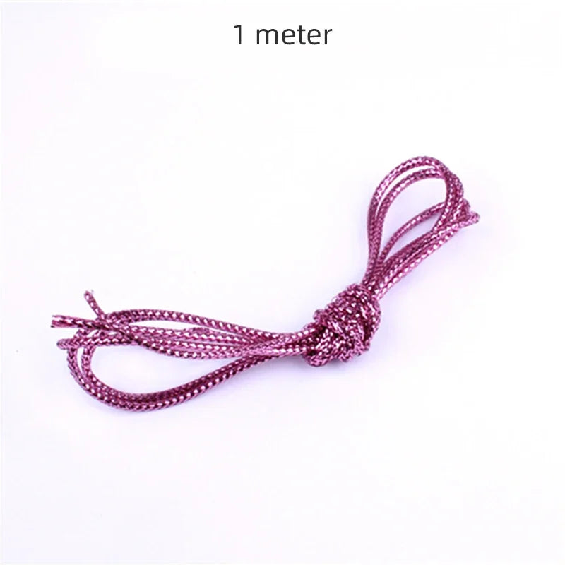 Dreadlock Braids Silver Gold Braiding Hair Deco Styling Shimmer Stretchable African Braids Braided Elastic Cord Hair Accessories