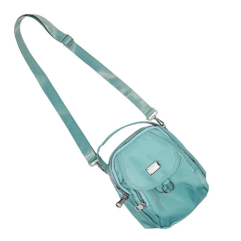 Fashion Simple Oxford Women's Crossbody Bag with Multiple Zipper Pockets Casual Mini Shoulder Bag with Chic Design for Daily Use