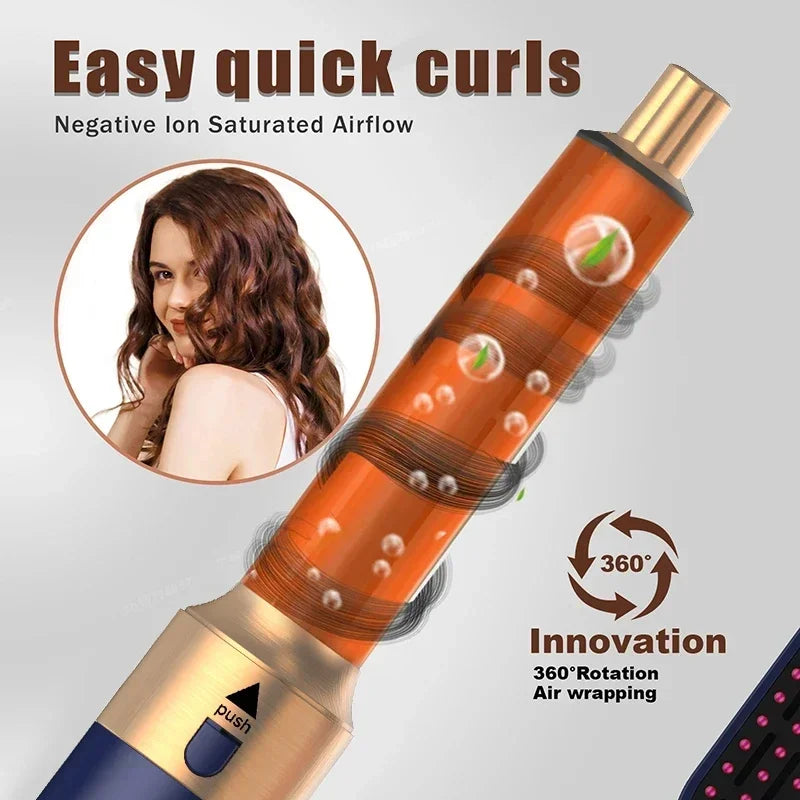Professional NEW 5 in 1 Hair Dryer Comb Set Professional Hot Air Styler for Hair Curling Straightening and Volumizing At Home
