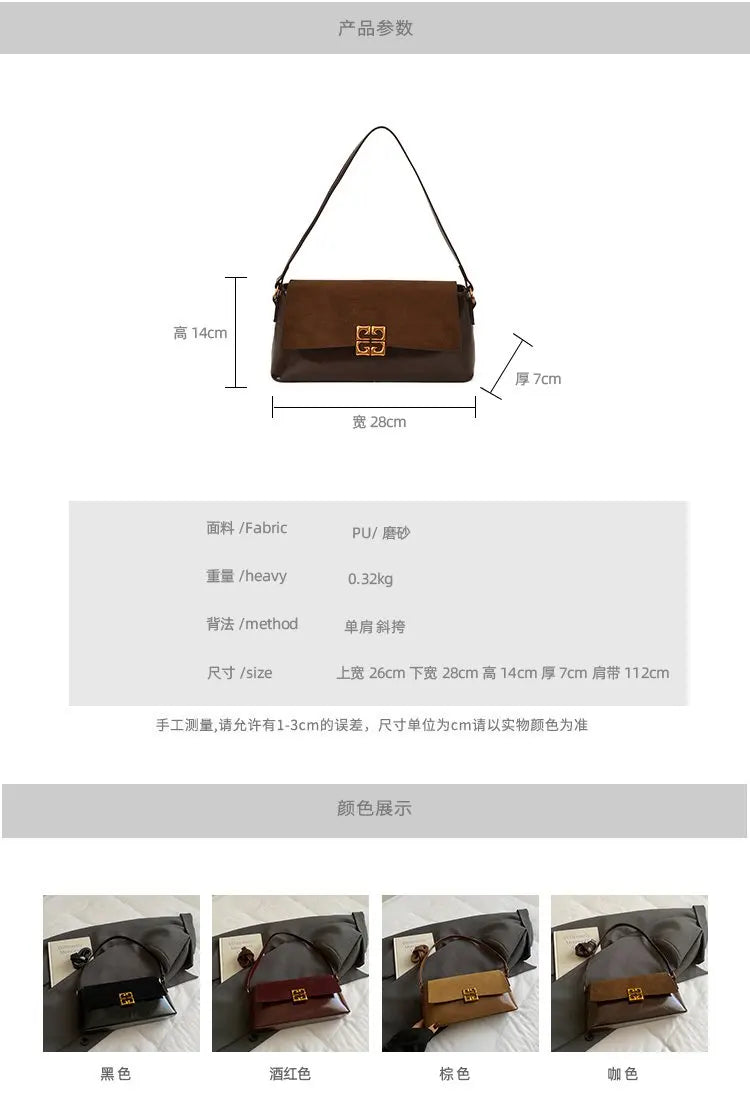 2026 New Luxury Women's Armpit Bag Premium Leather Crossbody Shoulder Bag Elegant & Versatile Designer Handbag for Daily & Party