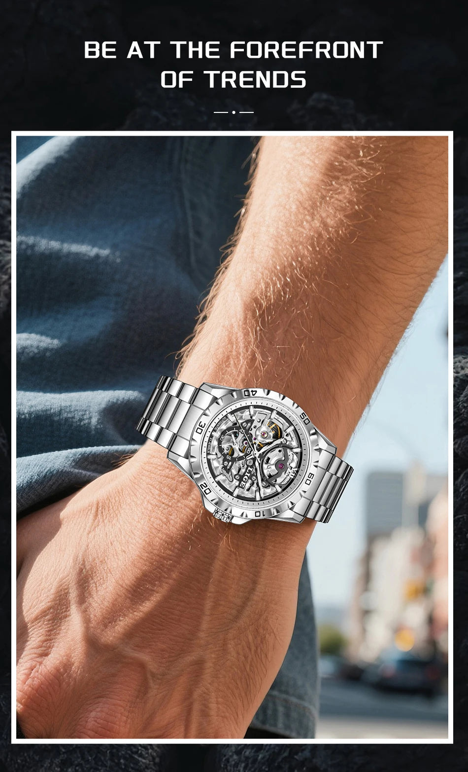 LIGE Luxury mechanical Watches Automatic wristwatches Date Luminous Waterproof Hollow TourbillonMen Watch Relogio mecanico reloj