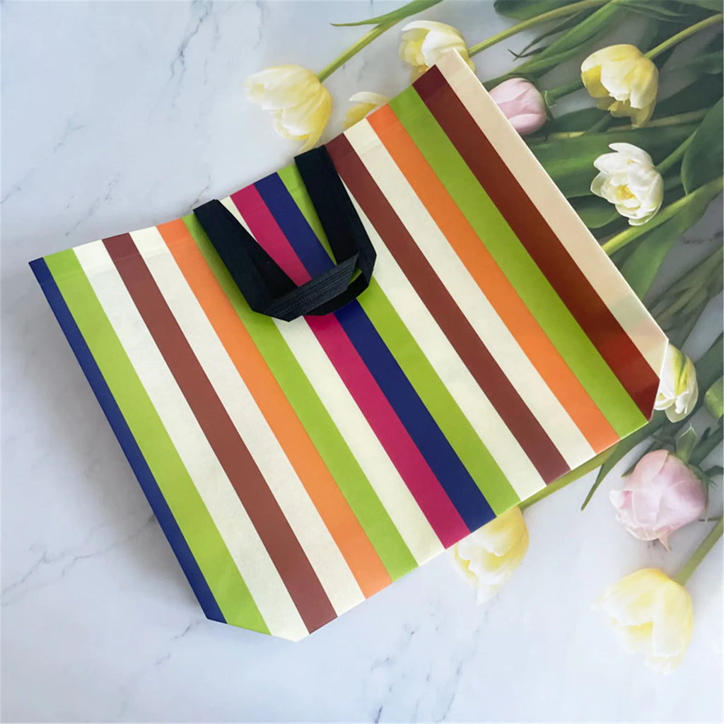 New Women Foldable Shopping Bag Reusable Eco Tote Pouch Large Non-woven Shopper Bags  Travel Grocery Shopping Bags