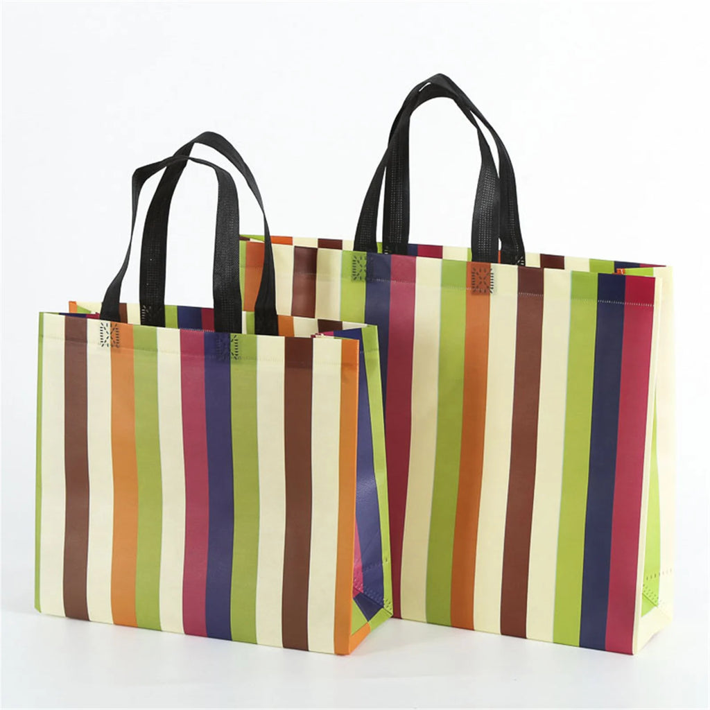New Women Foldable Shopping Bag Reusable Eco Tote Pouch Large Non-woven Shopper Bags  Travel Grocery Shopping Bags