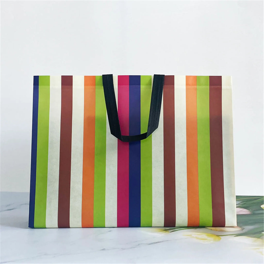 New Women Foldable Shopping Bag Reusable Eco Tote Pouch Large Non-woven Shopper Bags  Travel Grocery Shopping Bags